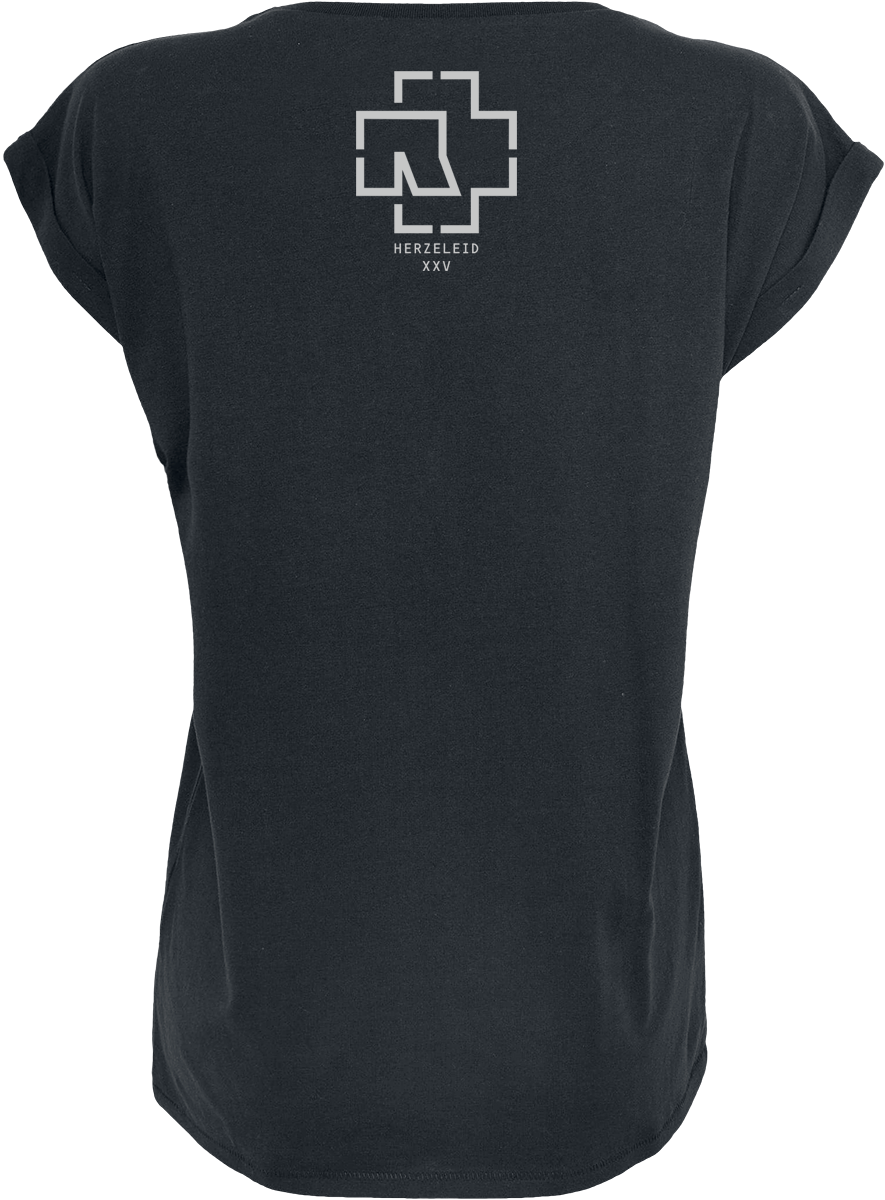 T-Shirt Manches courtes  de Rammstein - Herzeleid Blume - S à 3XL - pour Femme - noir - Rammstein - View 2