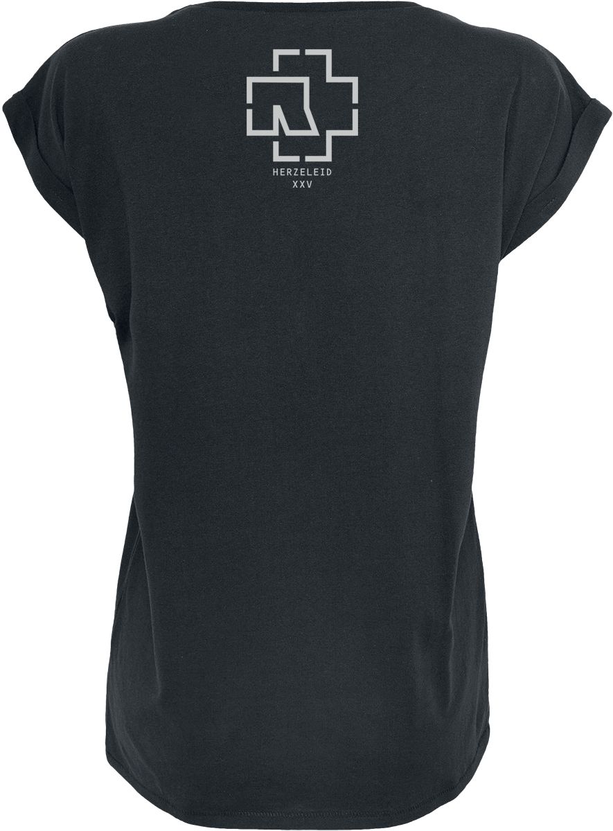 T-Shirt Manches courtes  de Rammstein - Herzeleid Blume - S à 3XL - pour Femme - noir - Rammstein - View 2