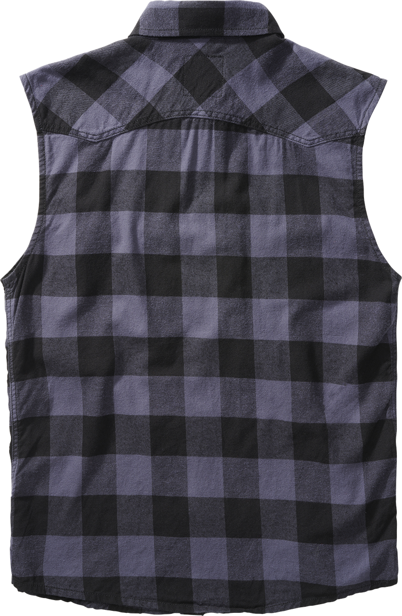 Chemise manches courtes  de Brandit - Chemise Sans Manches À Carreaux - XL à 7XL - pour Homme - noir/gris - Brandit - View 2