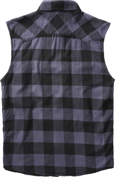 Chemise manches courtes  de Brandit - Chemise Sans Manches À Carreaux - XL à 7XL - pour Homme - noir/gris - Brandit - View 2