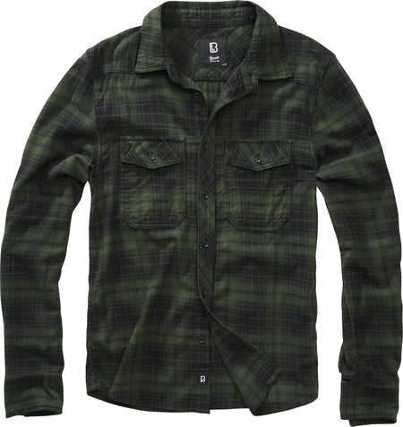 Chemise en flanelle  de Brandit - Chemise À Carreaux - S à 4XL - pour Homme - vert - Brandit
