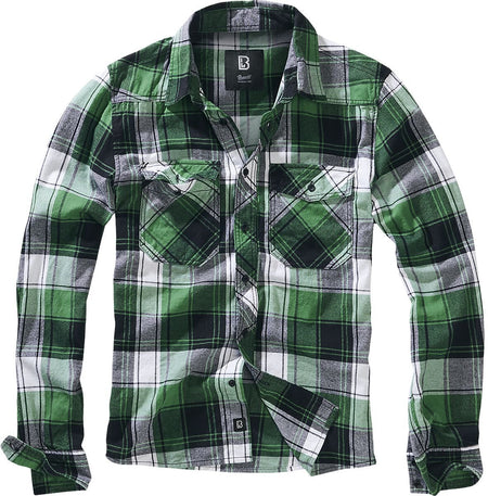 Chemise en flanelle  de Brandit - Chemise À Carreaux - S à 3XL - pour Homme - vert/noir - Brandit