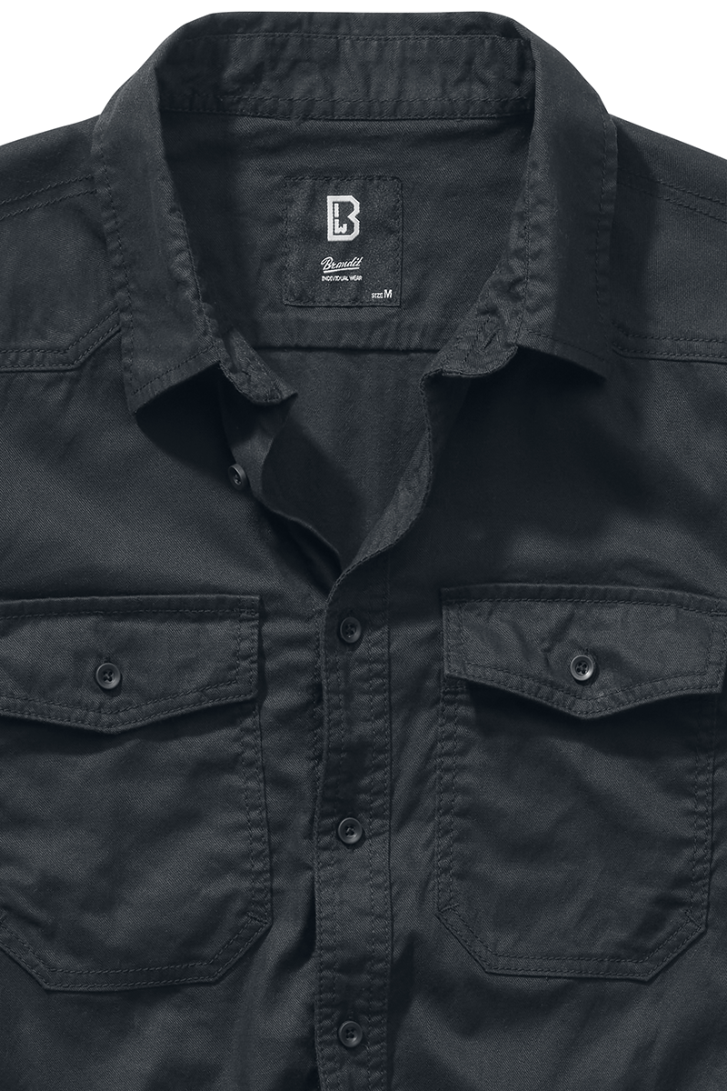 Chemise en flanelle  de Brandit - S à 7XL - pour Homme - noir - Brandit - View 2