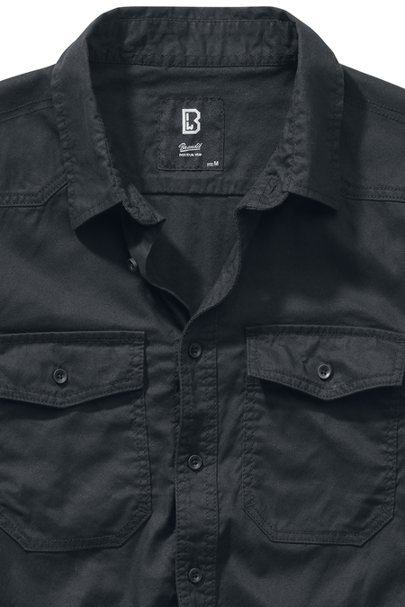 Chemise en flanelle  de Brandit - S à 7XL - pour Homme - noir - Brandit - View 2
