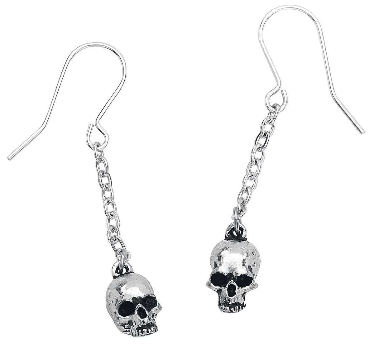 Boucles d'oreilles Gothic de Alchemy Gothic - Boucles D'Oreille Deadskull - pour Femme - couleur argent - Alchemy Gothic