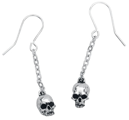 Boucles d'oreilles Gothic de Alchemy Gothic - Boucles D'Oreille Deadskull - pour Femme - couleur argent - Alchemy Gothic