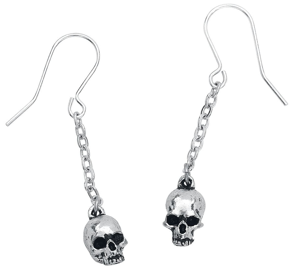 Boucles d'oreilles Gothic de Alchemy Gothic - Boucles D'Oreille Deadskull - pour Femme - couleur argent - Alchemy Gothic