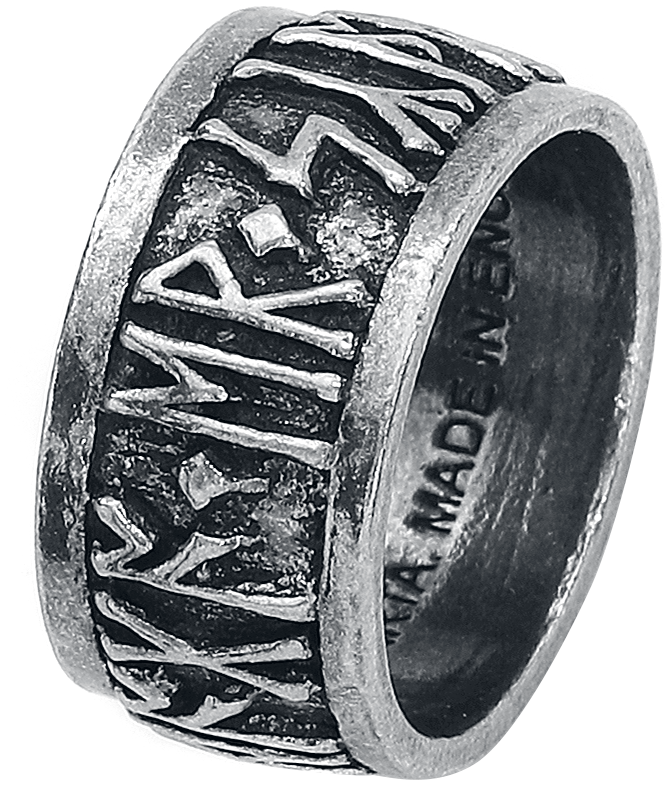 Bague Gothic de Alchemy Gothic - Schriftzeichen - pour Homme - couleur argent - Alchemy Gothic - View 2