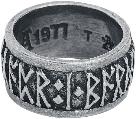 Bague Gothic de Alchemy Gothic - Schriftzeichen - pour Homme - couleur argent - Alchemy Gothic