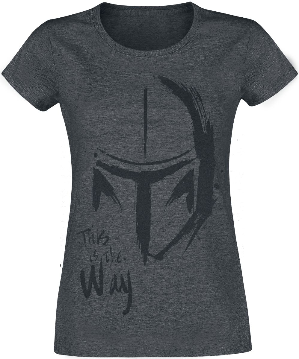 T-Shirt Manches courtes Disney de Star Wars - The Mandalorian - This Is The Way - S à XXL - pour Femme - graphite - Star Wars