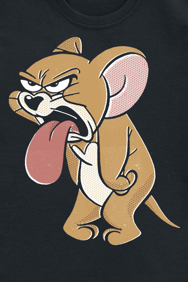 T-shirt  de Tom Et Jerry - Enfants - Jerry - 128 à 164 - pour filles & garçonse - noir - Tom Et Jerry - View 2
