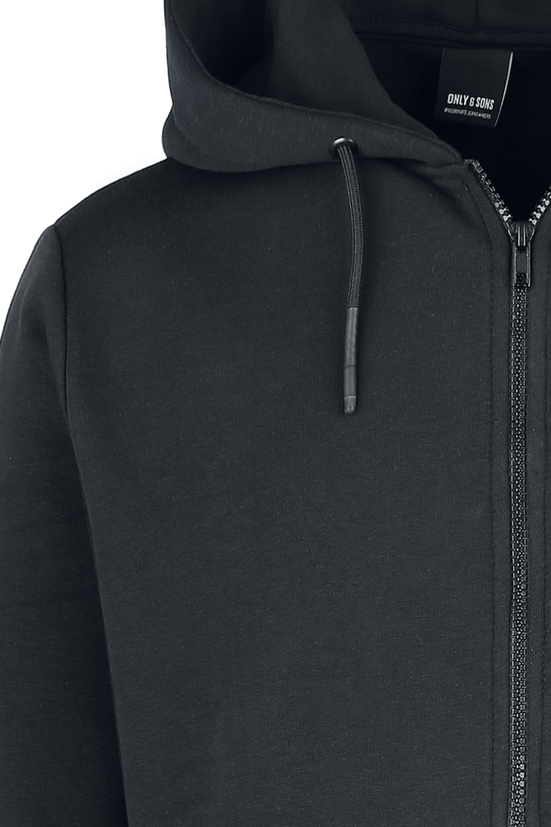 Sweat-shirt zippé à capuche  de ONLY and SONS - Sweat À Capuche Zippé Sceres Life Thr. - S à XXL - pour Homme - noir - ONLY and SONS - View 2