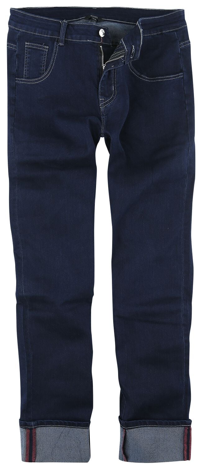 Jean Rockabilly de Banned Alternative - Rockabilly Slim - W30L32 à W38L34 - pour Homme - bleu - Banned Alternative