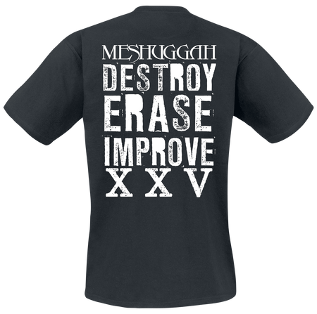 T-Shirt Manches courtes  de Meshuggah - Destroy, Erase, Improve XXV - S à XXL - pour Homme - noir - Meshuggah - View 2