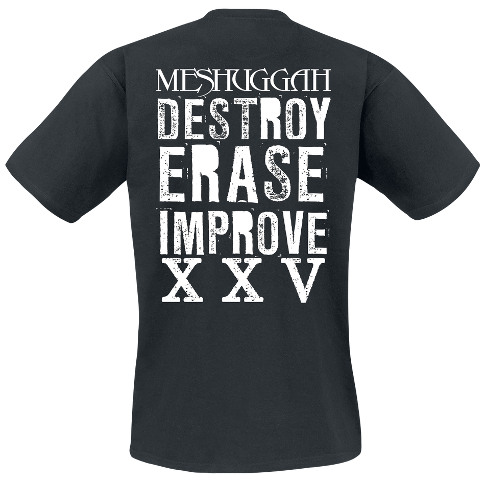 T-Shirt Manches courtes  de Meshuggah - Destroy, Erase, Improve XXV - S à XXL - pour Homme - noir - Meshuggah - View 2