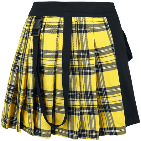Jupe courte Rockabilly de Chemical Black - Jupe Infinity - XS à XL - pour Femme - noir/jaune - Chemical Black - View 2