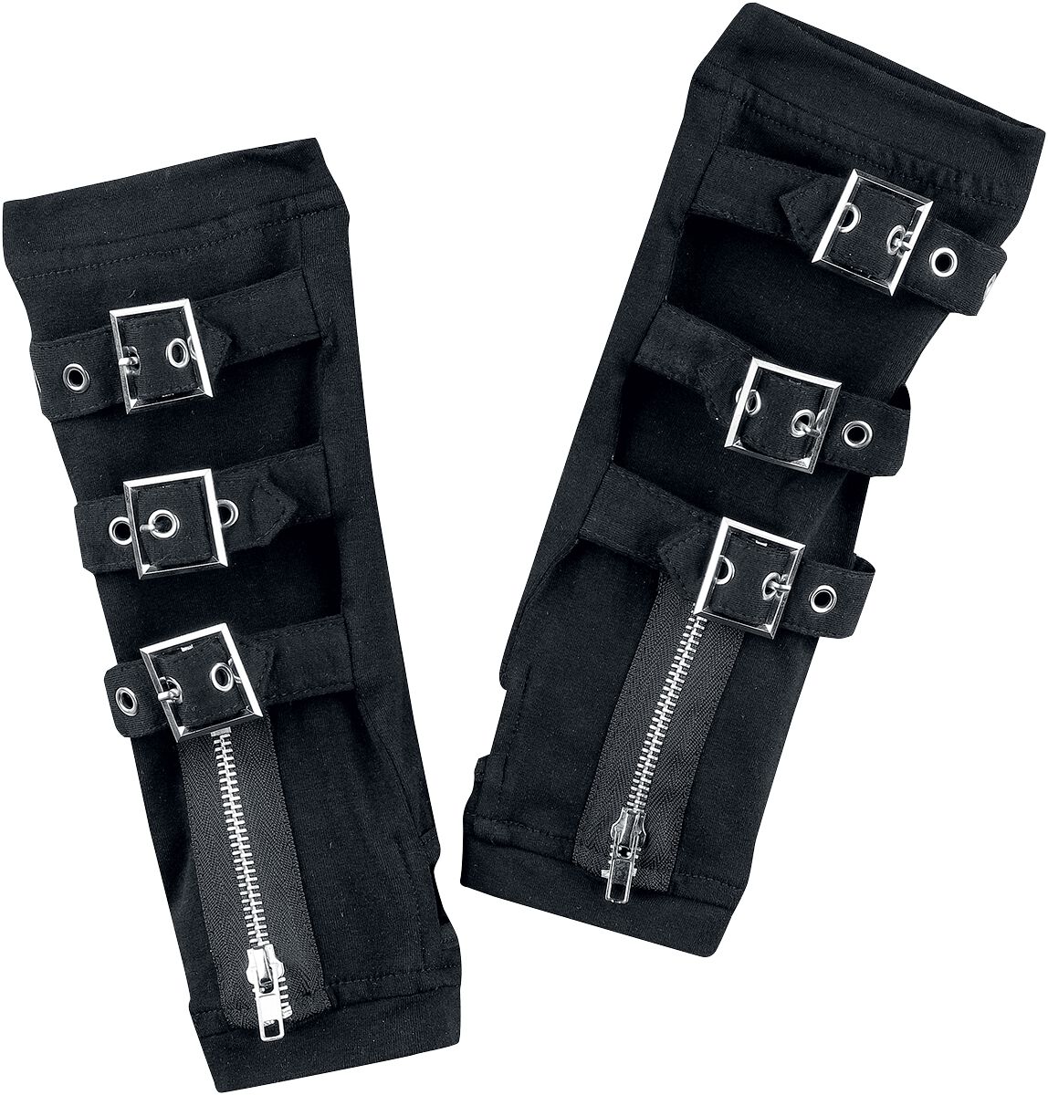 Mitaines montantes Gothic de Poizen Industries - Manchettes Omega - pour Femme - noir - Poizen Industries