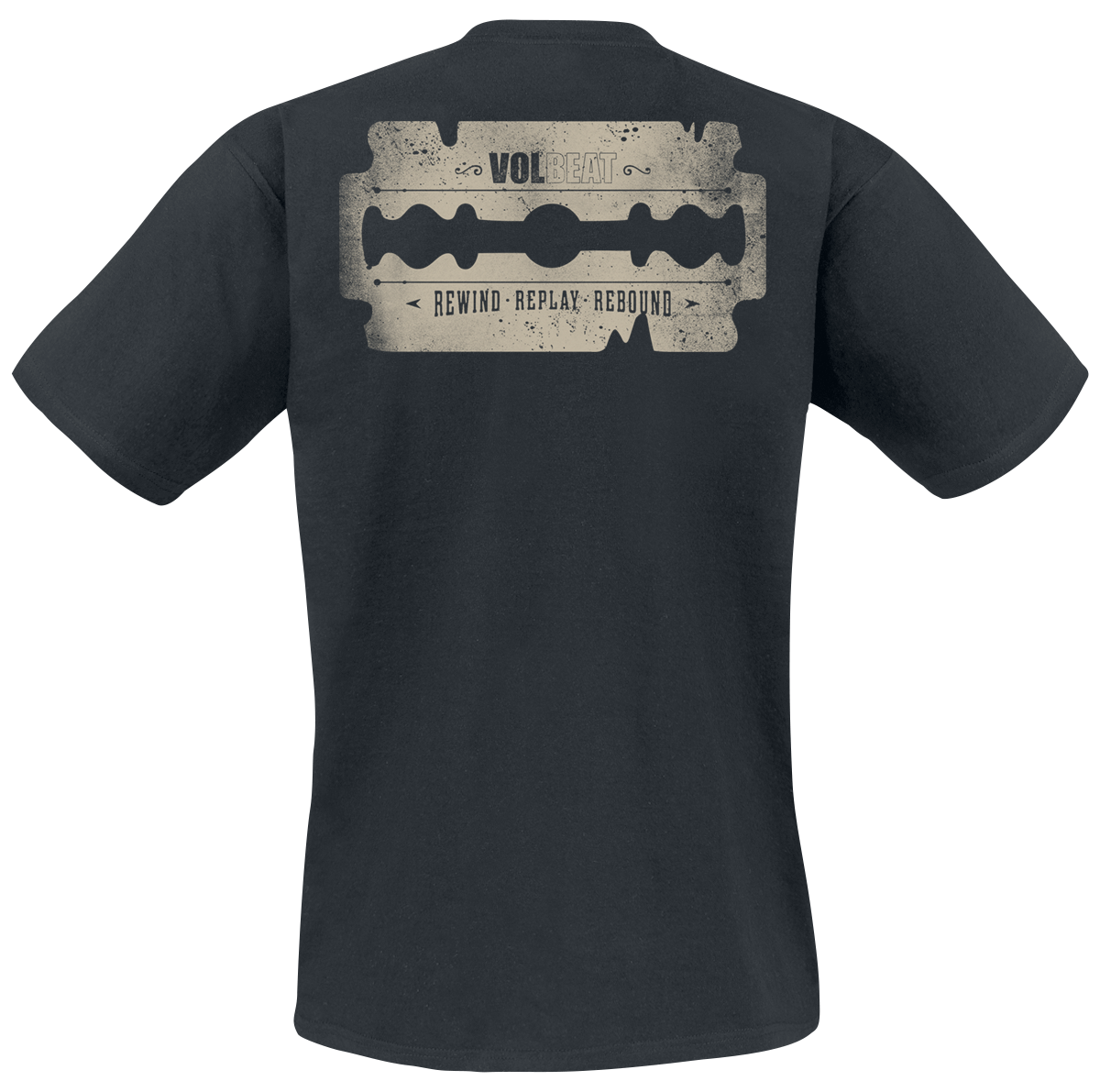T-Shirt Manches courtes  de Volbeat - Logo Usé - S à 4XL - pour Homme - noir - Volbeat - View 2