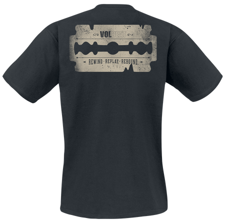 T-Shirt Manches courtes  de Volbeat - Logo Usé - S à 4XL - pour Homme - noir - Volbeat - View 2