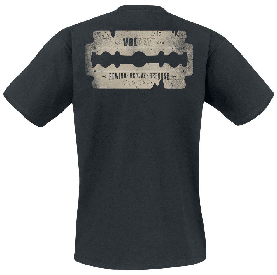 T-Shirt Manches courtes  de Volbeat - Logo Usé - S à 4XL - pour Homme - noir - Volbeat - View 2
