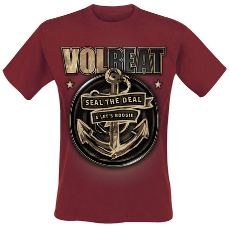 T-Shirt Manches courtes  de Volbeat - Anchor - S à XXL - pour Homme - rouge - Volbeat
