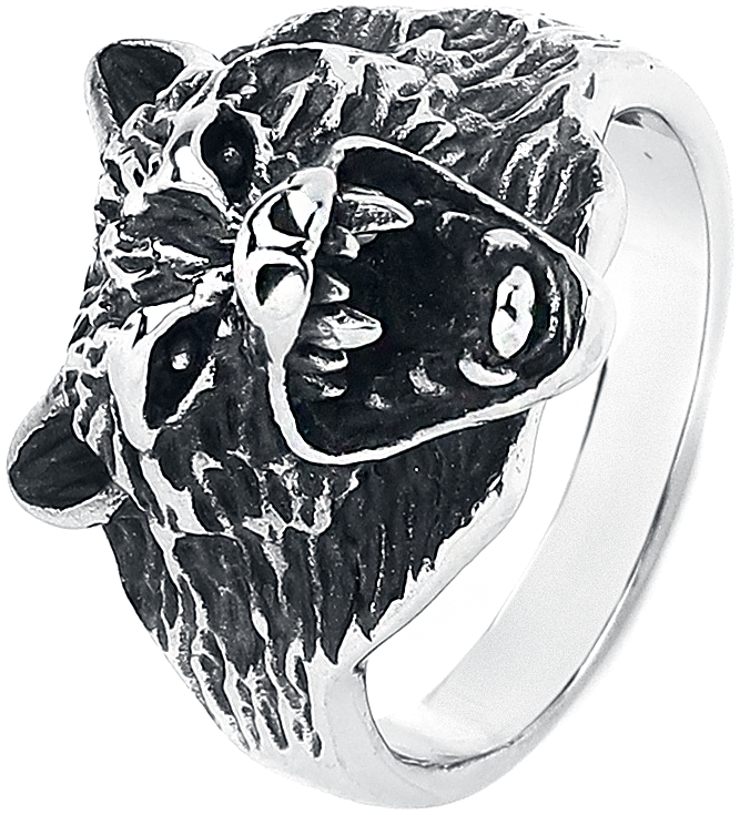 Bague Gothic de etNox hard and heavy - Wolf Packs - pour Unisexe - couleur argent - etNox hard and heavy - View 2