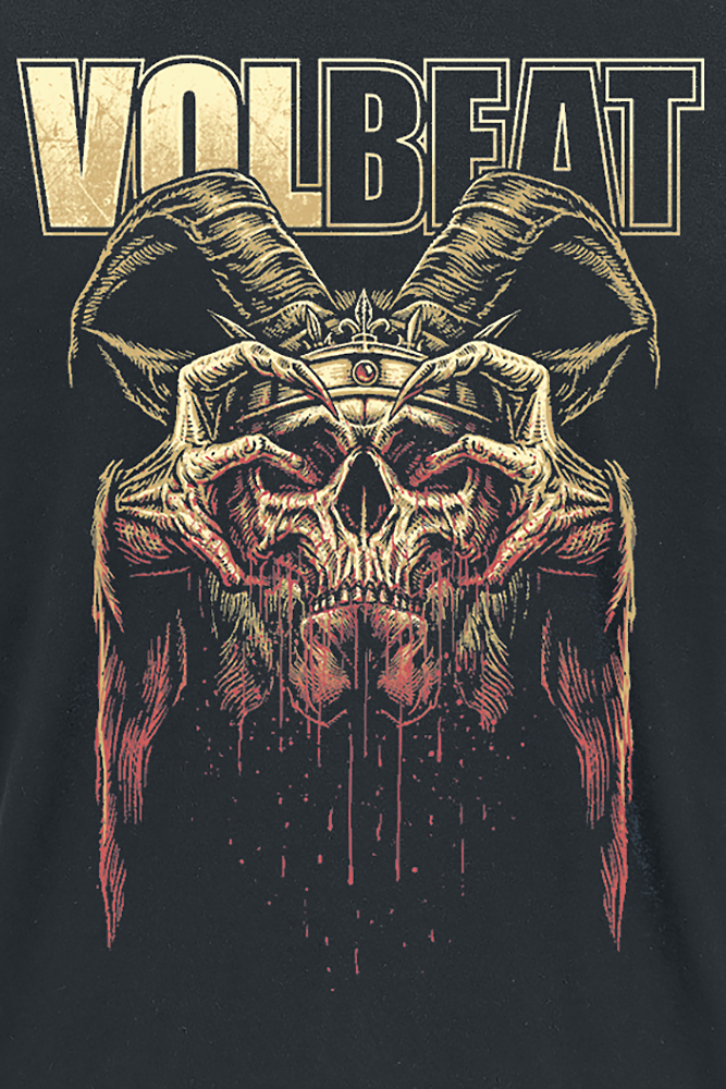 T-Shirt Manches courtes  de Volbeat - Bleeding Crown Skull - S à 5XL - pour Homme - noir - Volbeat - View 2