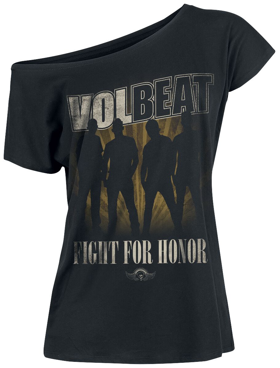 T-Shirt Manches courtes de Volbeat - Fight For Honor - S à XXL - pour Femme - noir - Volbeat