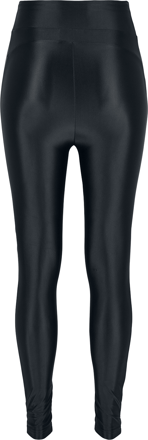 Legging  de Urban Classics - Leggings Metallic Taille Haute Shiny - XS à XXL - pour Femme - noir - Urban Classics - View 2