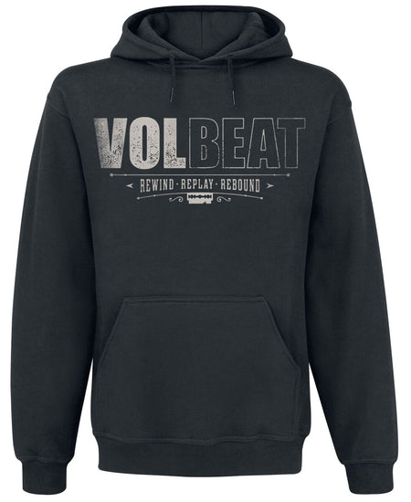 Sweat-shirt à capuche  de Volbeat - Cover - Rewind, Replay, Rebound - M à 5XL - pour Homme - noir - Volbeat