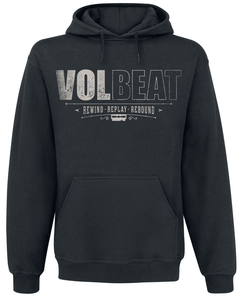 Sweat-shirt à capuche  de Volbeat - Cover - Rewind, Replay, Rebound - M à 5XL - pour Homme - noir - Volbeat