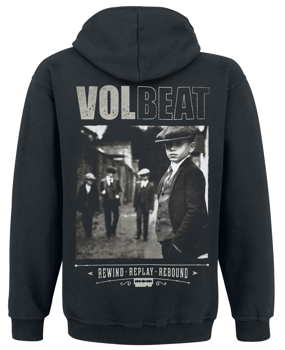 Sweat-shirt à capuche  de Volbeat - Cover - Rewind, Replay, Rebound - M à 5XL - pour Homme - noir - Volbeat - View 2