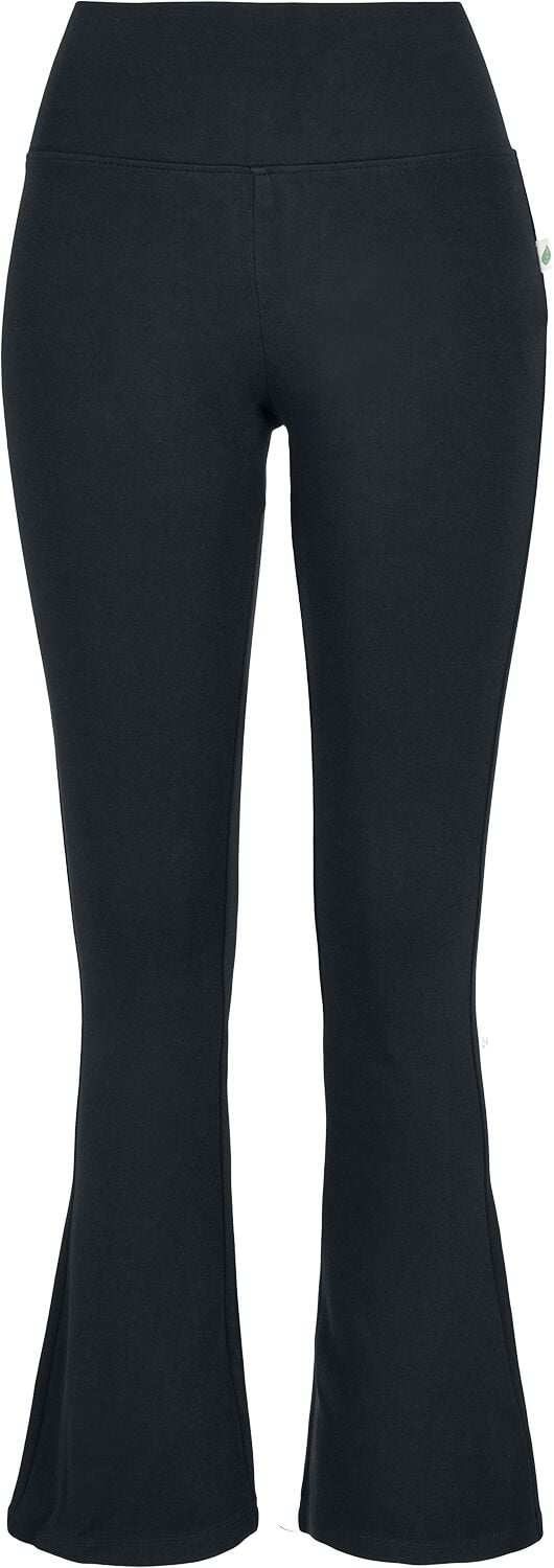Legging  de Urban Classics - Leggings Évasé Organique Interlock - XS à 4XL - pour Femme - noir - Urban Classics