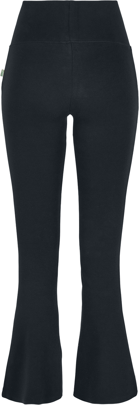 Legging  de Urban Classics - Leggings Évasé Organique Interlock - S à 5XL - pour Femme - noir - Urban Classics - View 2