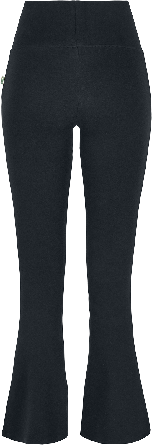 Legging  de Urban Classics - Leggings Évasé Organique Interlock - S à 5XL - pour Femme - noir - Urban Classics - View 2