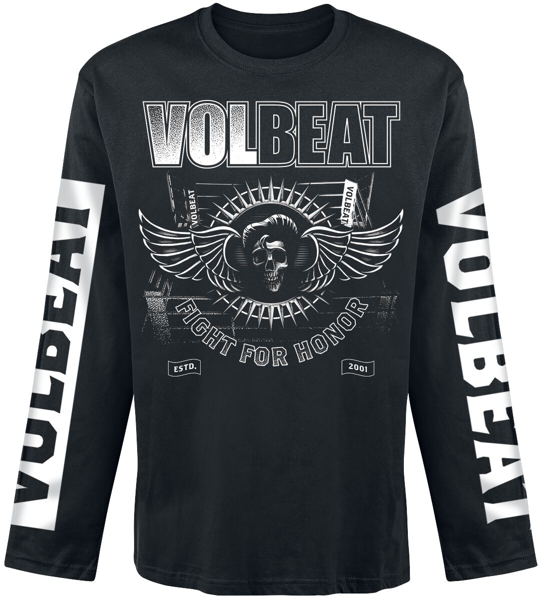 T-shirt manches longues  de Volbeat - Fight For Honor - S à 3XL - pour Homme - noir - Volbeat