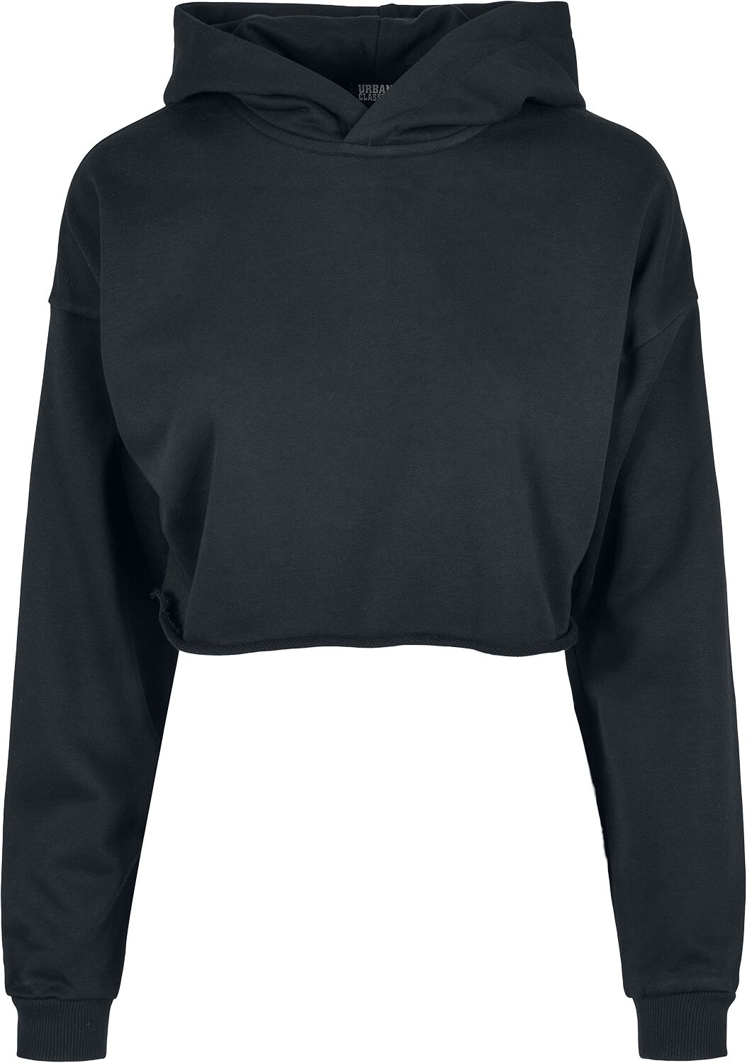 Sweat-shirt à capuche  de Urban Classics - Sweat Court Oversize - XS à XL - pour Femme - noir - Urban Classics