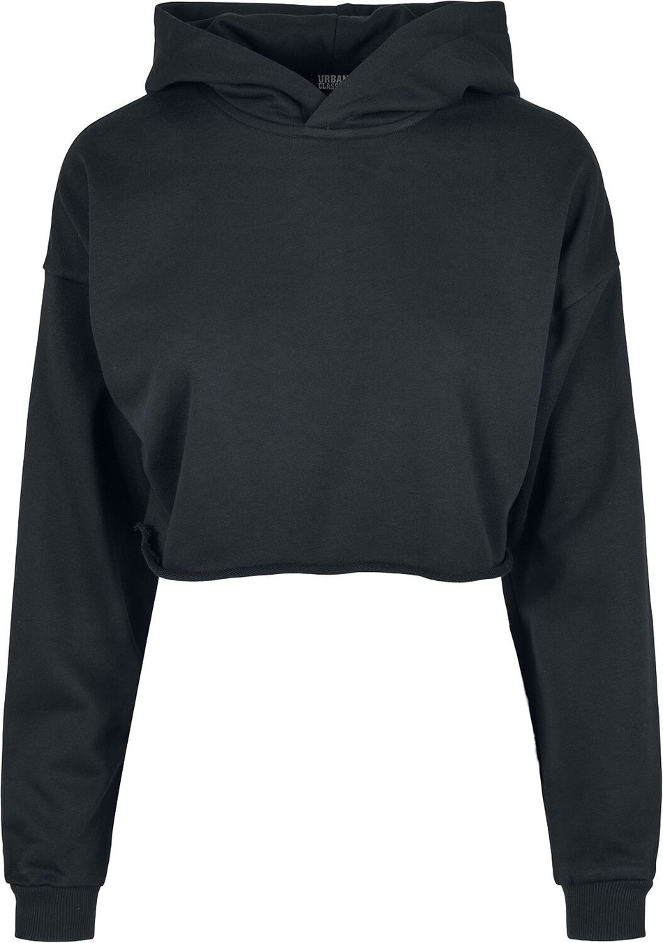 Sweat-shirt à capuche  de Urban Classics - Sweat Court Oversize - XS à XL - pour Femme - noir - Urban Classics