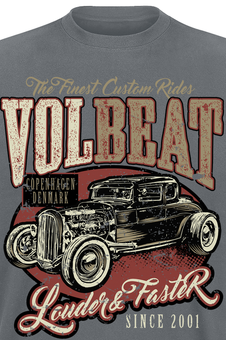 T-Shirt Manches courtes  de Volbeat - Louder And Faster - S à XXL - pour Homme - gris - Volbeat - View 2