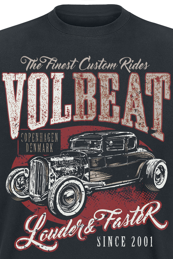T-Shirt Manches courtes  de Volbeat - Louder And Faster - S à 5XL - pour Homme - noir - Volbeat - View 2
