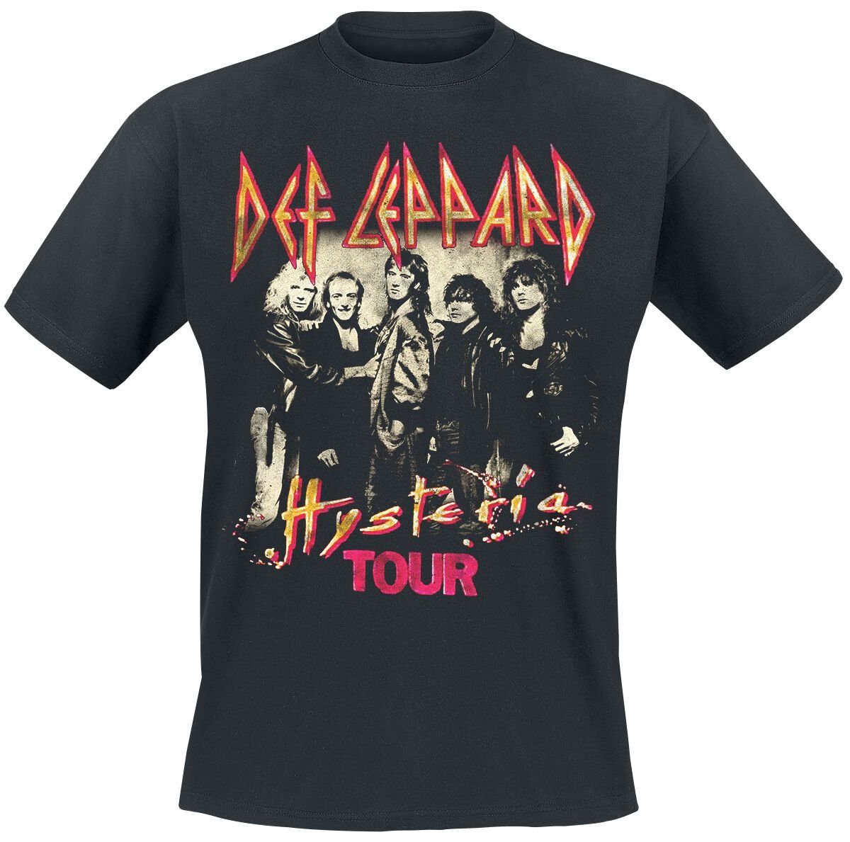 T-Shirt Manches courtes  de Def Leppard - Hysteria Tour - M à XXL - pour Homme - noir - Def Leppard