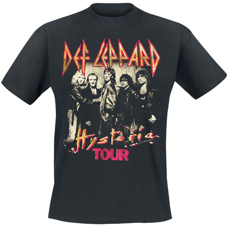 T-Shirt Manches courtes  de Def Leppard - Hysteria Tour - M à XXL - pour Homme - noir - Def Leppard