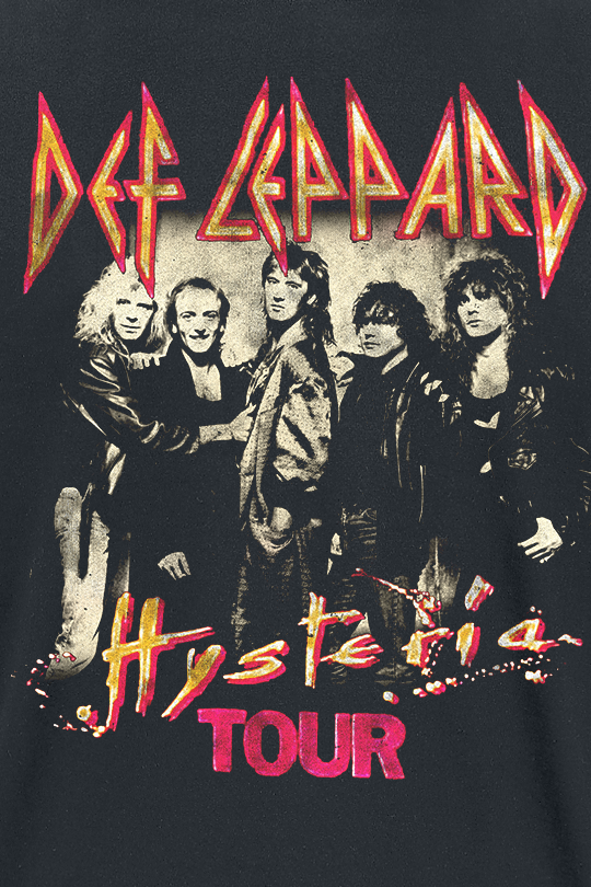 T-Shirt Manches courtes  de Def Leppard - Hysteria Tour - M à XXL - pour Homme - noir - Def Leppard - View 2