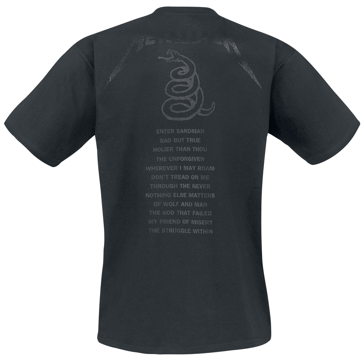 T-Shirt Manches courtes  de Metallica - Black Snake - S à XXL - pour Homme - noir - metallica - View 2