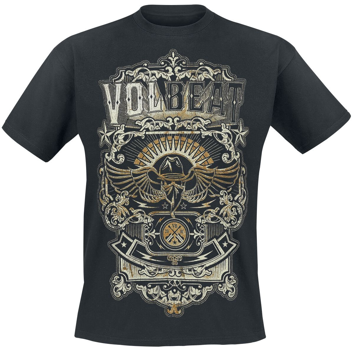 T-Shirt Manches courtes  de Volbeat - Old Letters - S à 5XL - pour Homme - noir - Volbeat