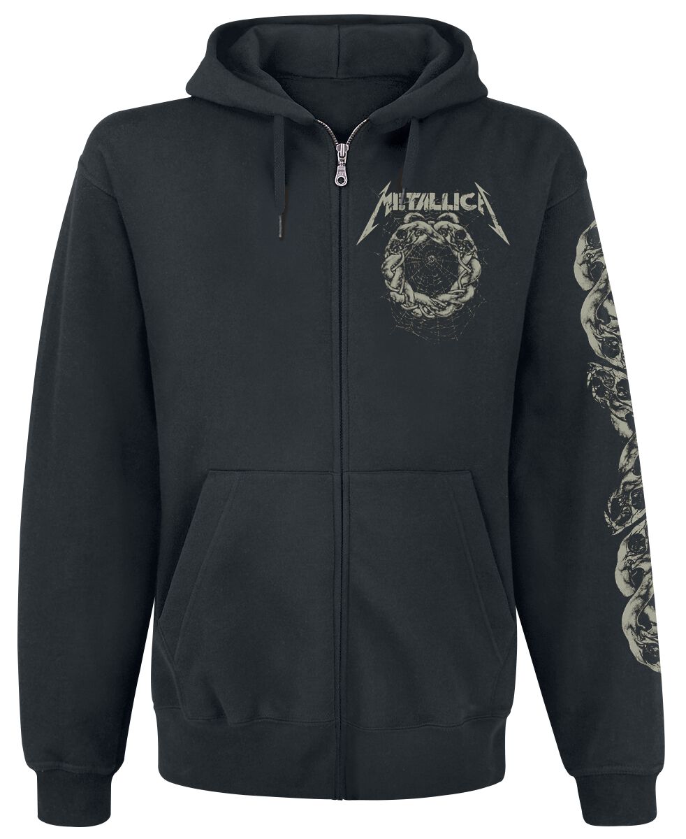 Sweat-shirt zippé à capuche  de Metallica - Snake Ring - S à XXL - pour Homme - noir - metallica