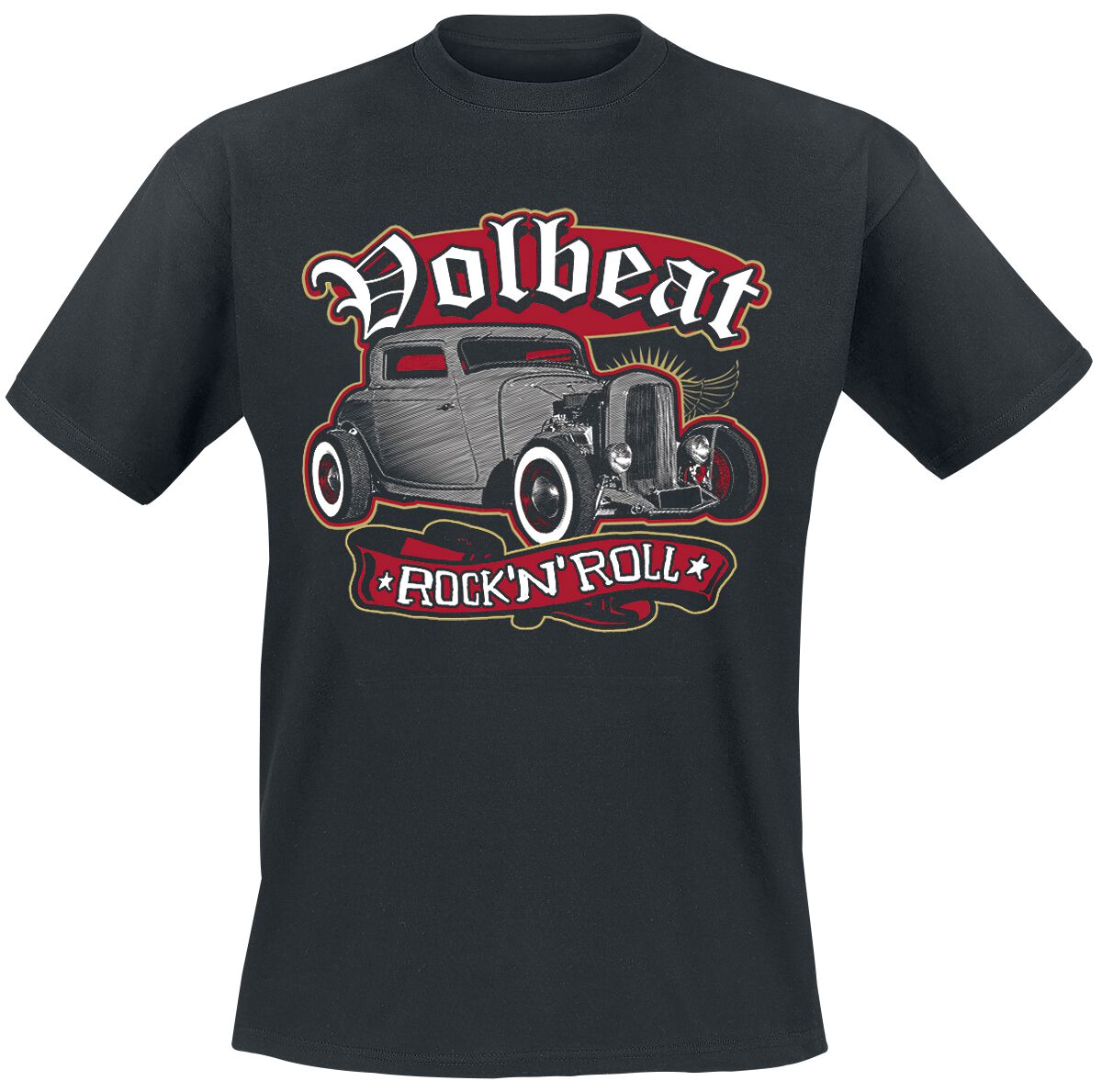 T-Shirt Manches courtes  de Volbeat - Rock'N'Roll - S à 4XL - pour Homme - noir - Volbeat