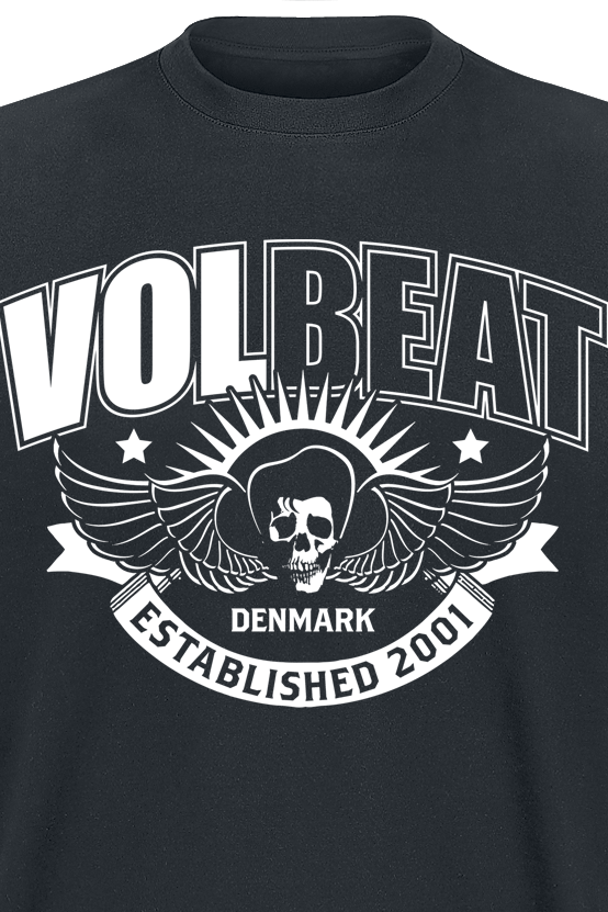 T-Shirt Manches courtes  de Volbeat - Skullwing Ribbon - S à 5XL - pour Homme - noir - Volbeat - View 2