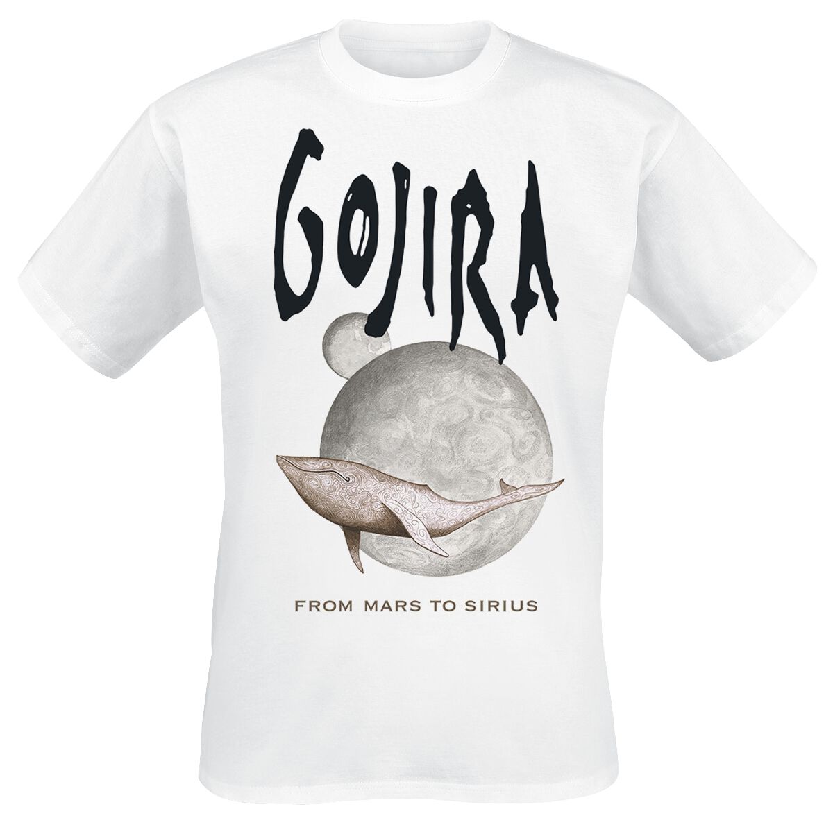T-Shirt Manches courtes  de Gojira - Whale From Mars - S à XXL - pour Homme - blanc - Gojira