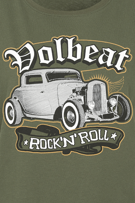 T-Shirt Manches courtes  de Volbeat - Rock'N'Roll - XS à 5XL - pour Femme - olive - Volbeat - View 2